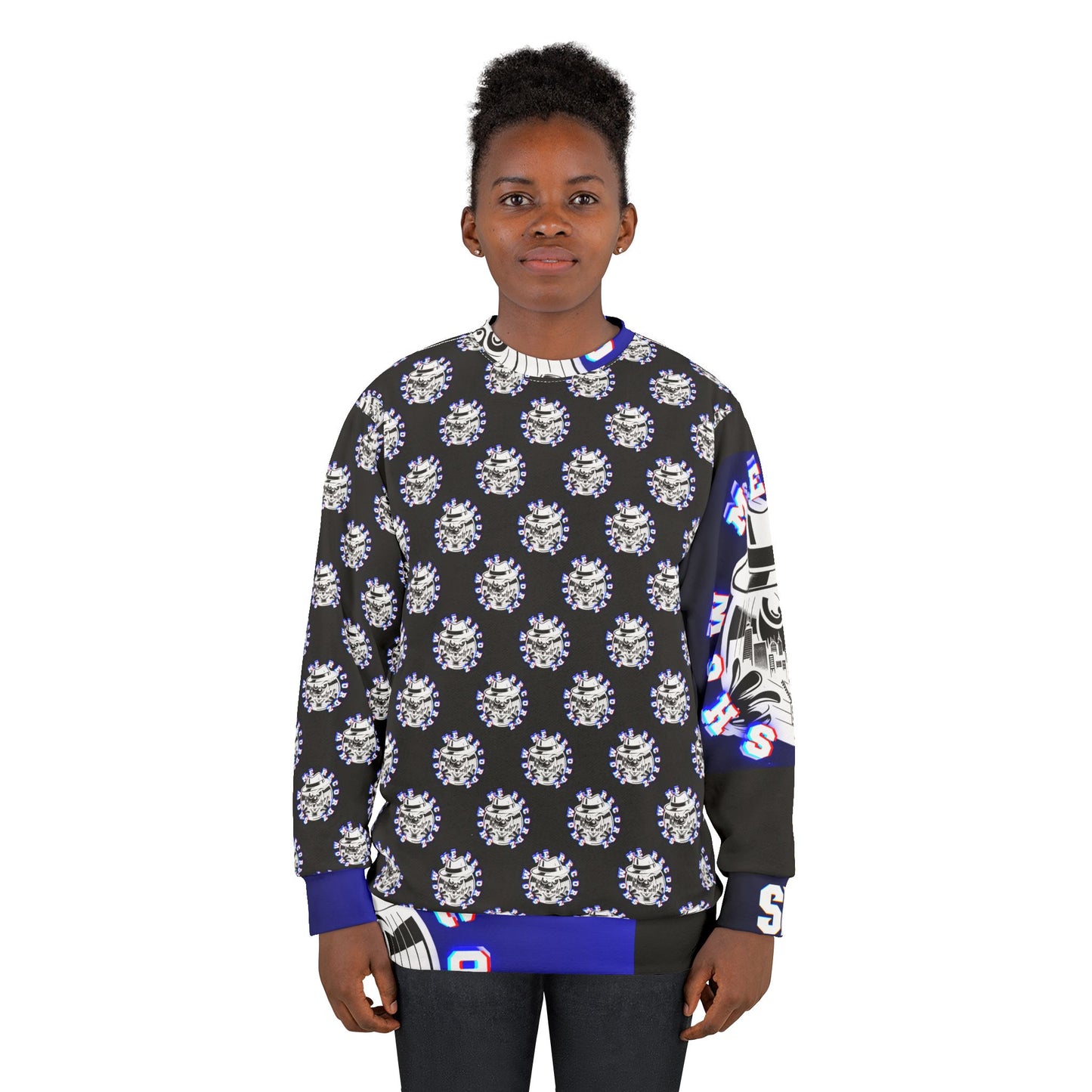 Unisex Graphic Sweatshirt - Trendy AOP Apparel for Music Lovers, Cozy Fashion, Unique Gift, Unisex Style, Streetwear Essentials